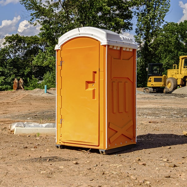 what is the expected delivery and pickup timeframe for the portable restrooms in George Mason VA